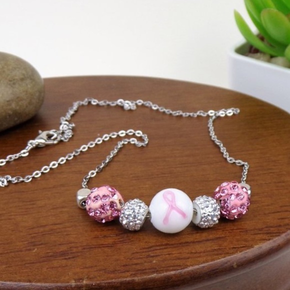 Harriet Ave Jewels Jewelry - Breast Cancer Awareness Unique Beaded Necklace